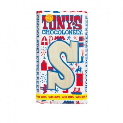 Tony's Chocolonely Witte chocolade letterreep S